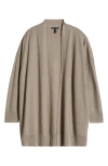 Eileen Fisher Organic Linen & Cotton Cardigan In Cocoa