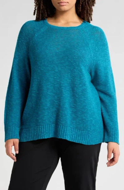 EILEEN FISHER EILEEN FISHER ORGANIC LINEN & COTTON SLUB CREWNECK SWEATER