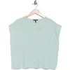 Eileen Fisher Organic Linen & Organic Cotton Cap Sleeve T-shirt In Clear Water