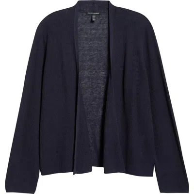 Eileen Fisher Organic Linen & Organic Cotton Cardigan In Black