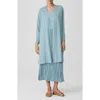 Eileen Fisher Long Linen & Cotton Cardigan Sweater