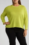 Eileen Fisher Women's Linen Long-sleeve T-shirt In Green