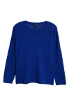 Eileen Fisher Organic Linen & Organic Cotton Sweater In Lapis
