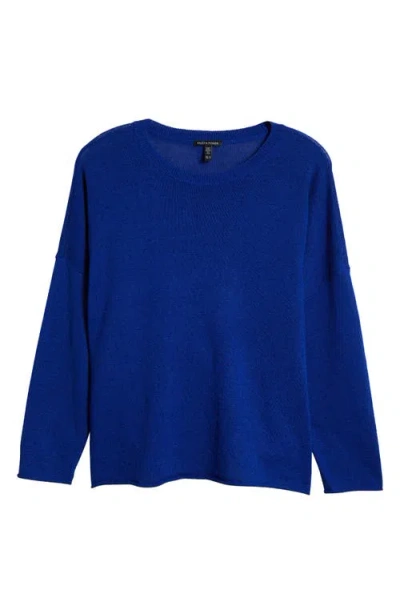 Eileen Fisher Organic Linen & Organic Cotton Sweater In Lapis