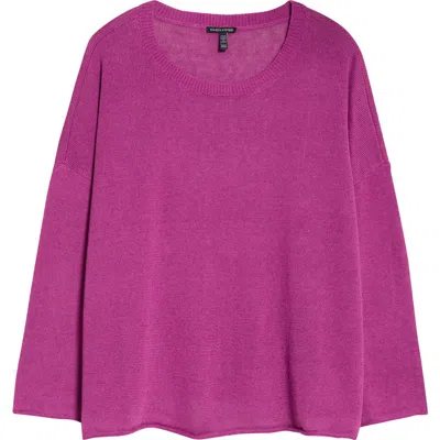 Eileen Fisher Organic Linen & Organic Cotton Sweater In Pink