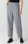 Eileen Fisher Silk Straight Ankle Pants In Greystone