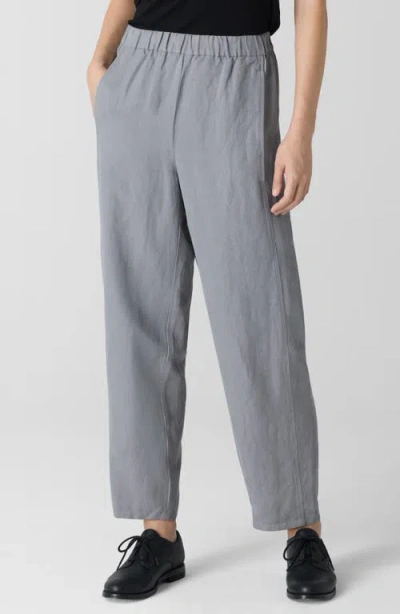 Eileen Fisher Womens Solid Straight Ankle Pants In Blue
