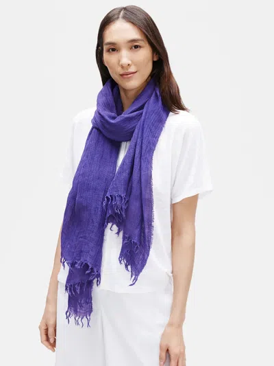 Eileen Fisher Organic Linen & Tencel Texture Scarf