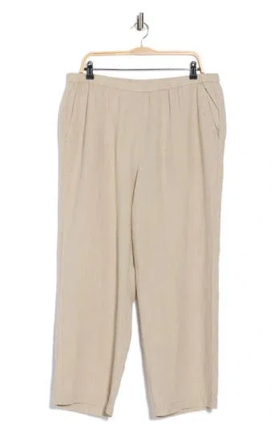 Eileen Fisher Organic Linen Ankle Pants In Neutral