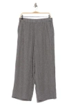Eileen Fisher Organic Linen Ankle Wide Leg Pants In Gray