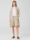 Eileen Fisher Organic Linen Belted Jacket In Neutral