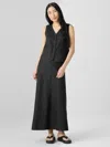 Eileen Fisher Organic Linen Bias Skirt In Black