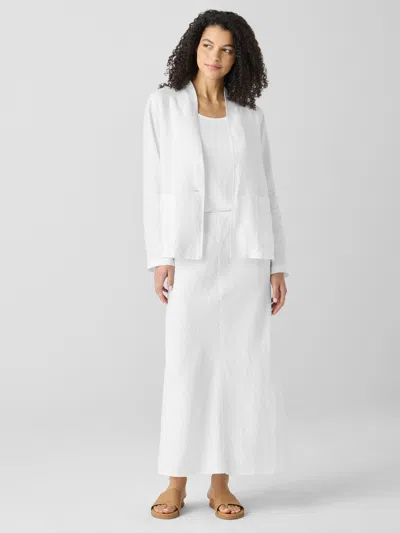 Eileen Fisher Organic Linen Bias Skirt In White