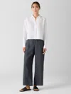 Eileen Fisher Organic Linen Cargo Pant In Animal Print