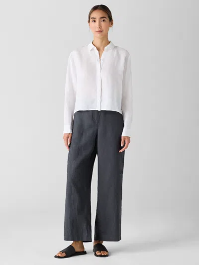 Eileen Fisher Organic Linen Cargo Pant In Animal Print