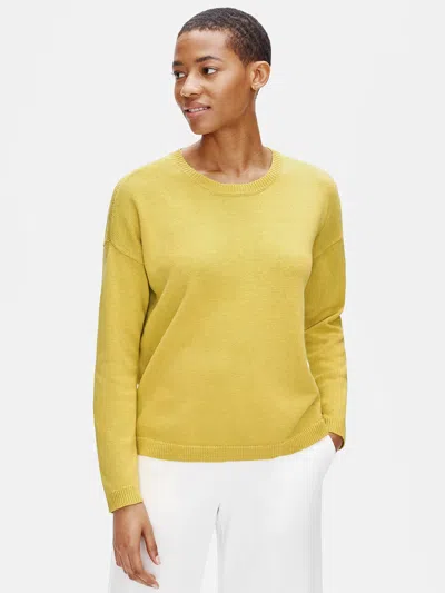 Eileen Fisher Organic Linen Cotton Box-top In Yellow