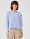 Eileen Fisher Organic Linen Cotton Box-top In Blue
