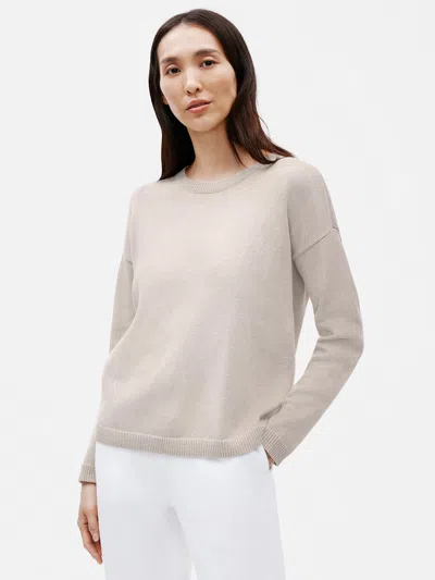 Eileen Fisher Organic Linen Cotton Box-top In Neutral