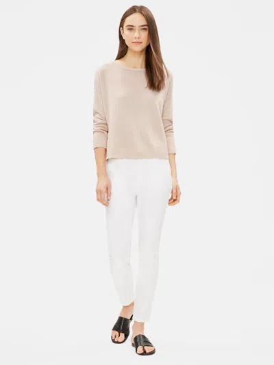 Eileen Fisher Organic Linen Cotton Box-top In Neutral
