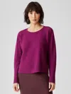 Eileen Fisher Organic Linen Cotton Box-top In Purple