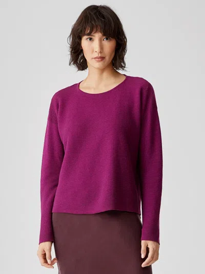 Eileen Fisher Organic Linen Cotton Box-top In Purple