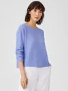 Eileen Fisher Organic Linen Cotton Box-top In Purple