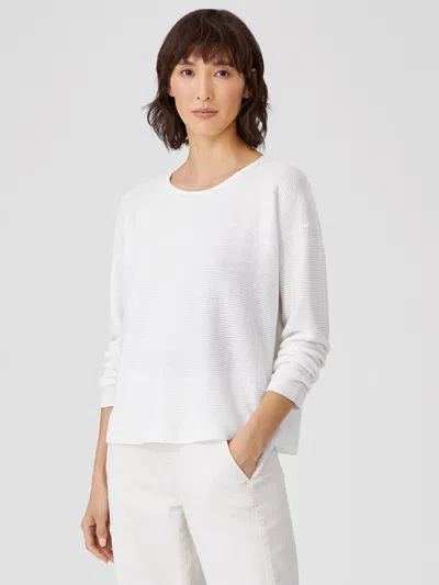 Eileen Fisher Organic Linen Cotton Box-top In White