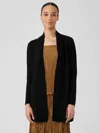 Eileen Fisher Organic Linen Cotton Cardigan In Black