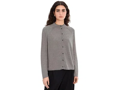 Eileen Fisher Organic Linen Cotton Cardigan In Gray