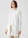 Eileen Fisher Organic Linen Cotton Cardigan In White