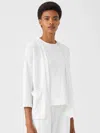 Eileen Fisher Organic Linen Cotton Cardigan In White
