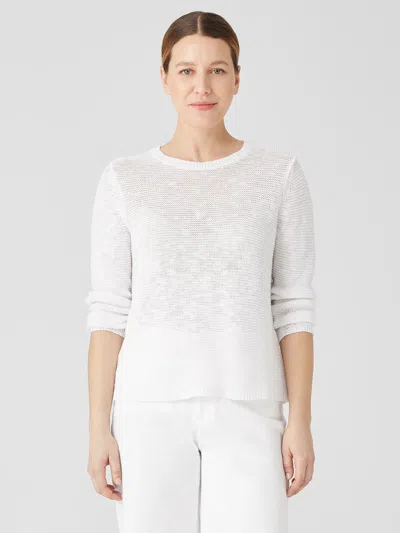 Eileen Fisher Organic Linen Cotton Crew Neck Top In Amalfi