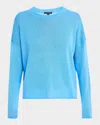 Eileen Fisher Organic Linen-cotton Knit Sweater In Azure