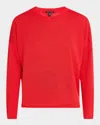 Eileen Fisher Organic Linen-cotton Knit Sweater In Cherry