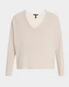 Eileen Fisher Organic Linen-cotton Knit Sweater In Undyed Natural