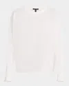 Eileen Fisher Organic Linen-cotton Knit Sweater In White