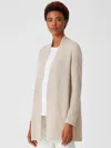 Eileen Fisher Organic Linen Cotton Long Cardigan In Neutral