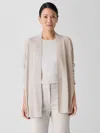 Eileen Fisher Organic Linen Cotton Long Cardigan In Neutral