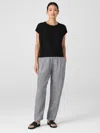 Eileen Fisher Organic Linen Cotton Square Top In Black