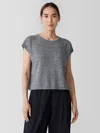 Eileen Fisher Organic Linen Cotton Square Top In Multi