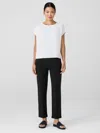 Eileen Fisher Organic Linen Cotton Square Top In White