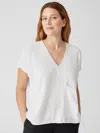 Eileen Fisher Organic Linen Cotton Square Top In White