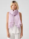 Eileen Fisher Organic Linen Cotton Striped Scarf In Purple
