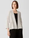 Eileen Fisher Organic Linen Cotton Twist Cardigan In White