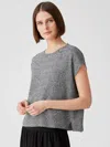 Eileen Fisher Organic Linen Cotton Twist Square Top In Gray