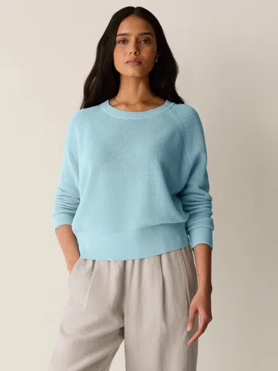 Eileen Fisher Organic Linen Cotton Wedge Sweater In Breeze