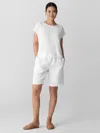 Eileen Fisher Organic Linen Cotton Square Top In White