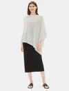 Eileen Fisher Organic Linen Crepe Poncho In White