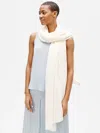 Eileen Fisher Organic Linen Crepe Wrap In White