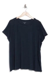 Eileen Fisher Organic Linen Crewneck T-shirt In Ocean